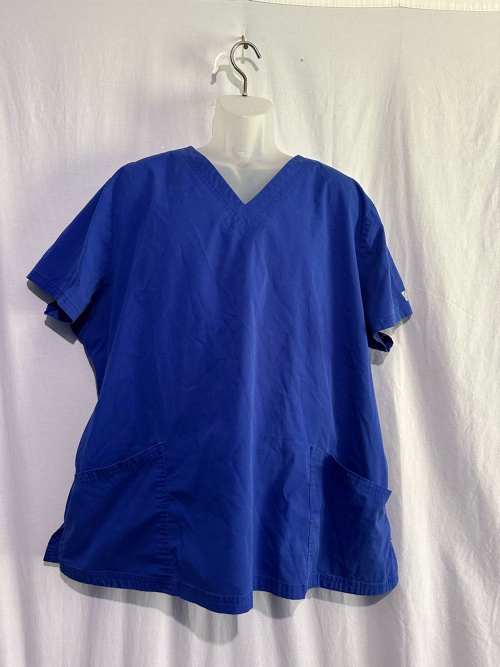 Classic V-Neck Medical Scrub Top - Blue